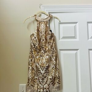 Elegant Halter Top Mini Dress